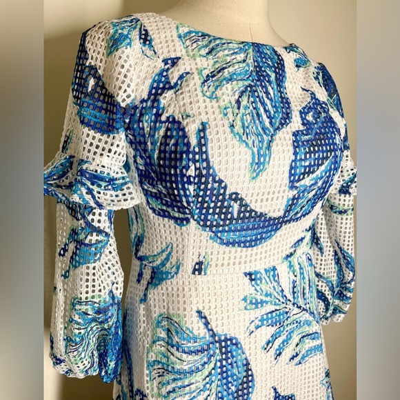 Lilly Pulitzer | Laurie Romper | White & Blue Eyelet | Women’s 12 - Picture 3 of 6